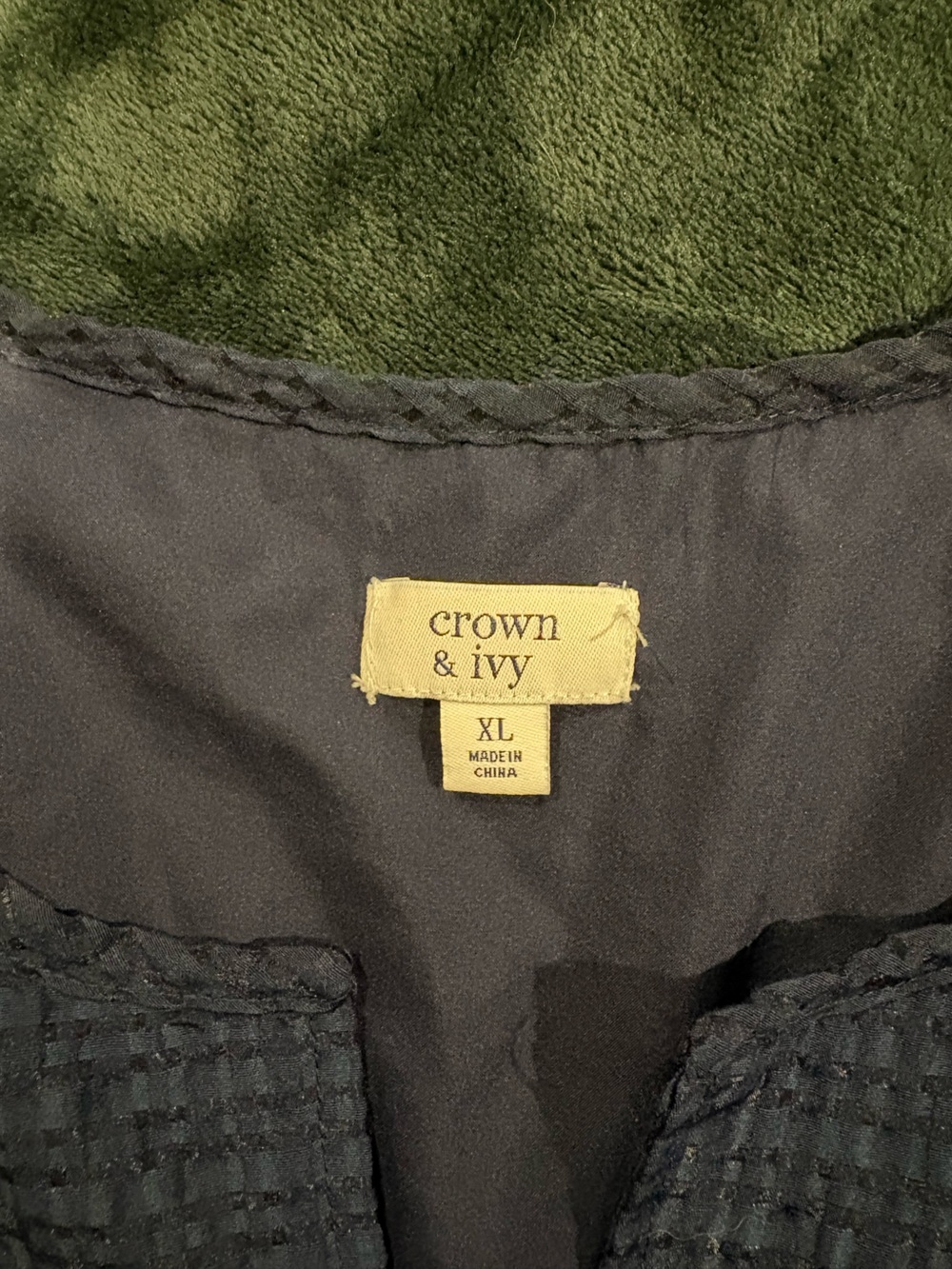crown & ivy Navy Textured Tiered Maxi Dress - Picture 4 of 6